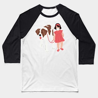 The Girl and the Dog Baseball T-Shirt